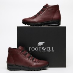 Ботинки женские анатомические FOOTWELL бордовые