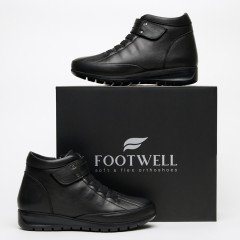 Ботинки женские анатомические FOOTWELL черные
