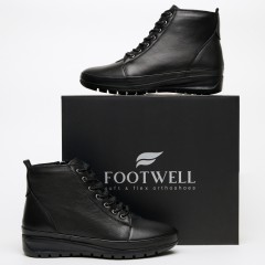 Ботинки женские анатомические FOOTWELL черные
