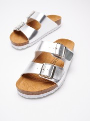 Сандалии женские анатомические FOOTWELL серебро Relax