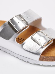 Сандалии женские анатомические FOOTWELL серебро Relax